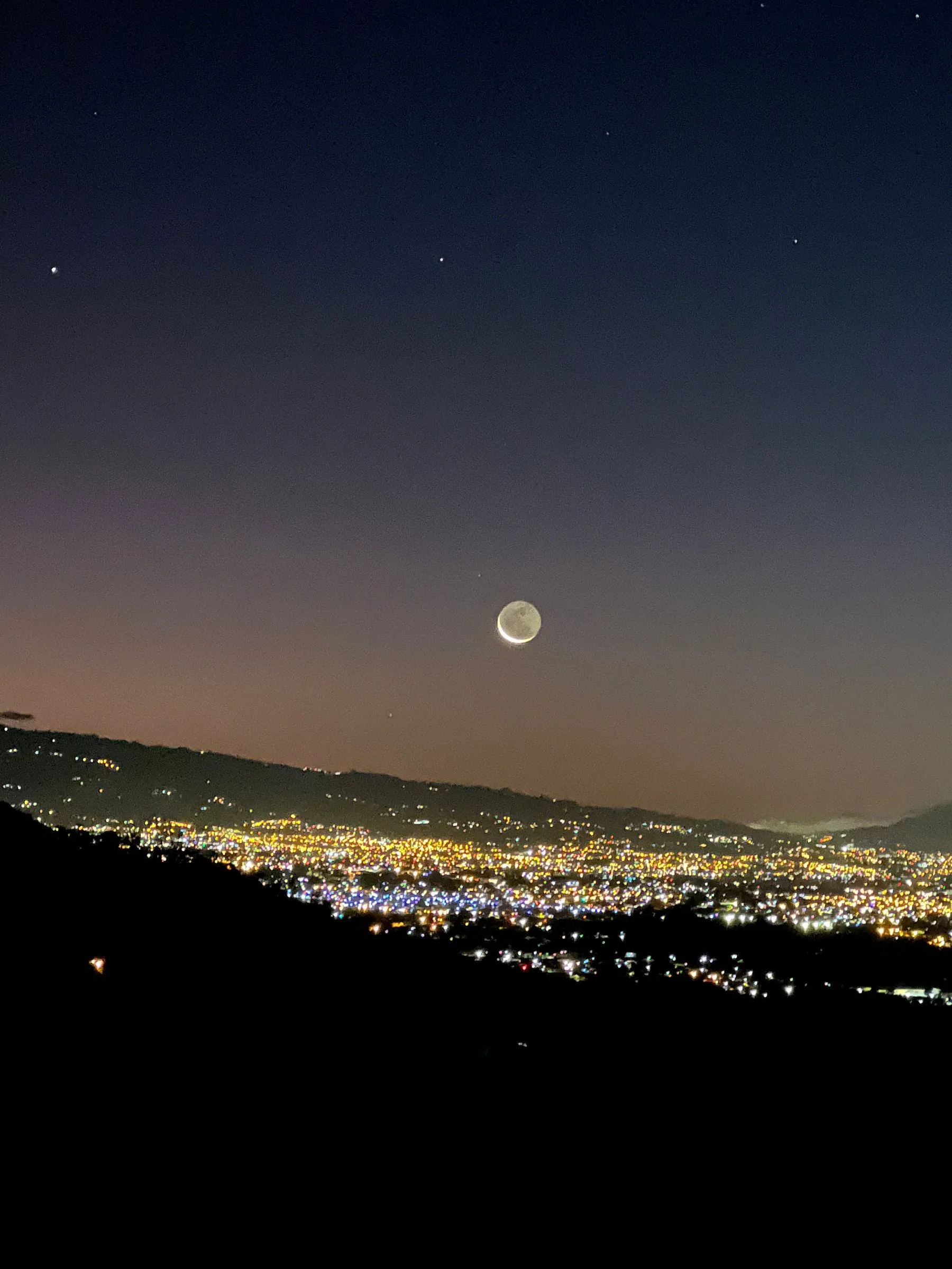 Central Valley lights at night
